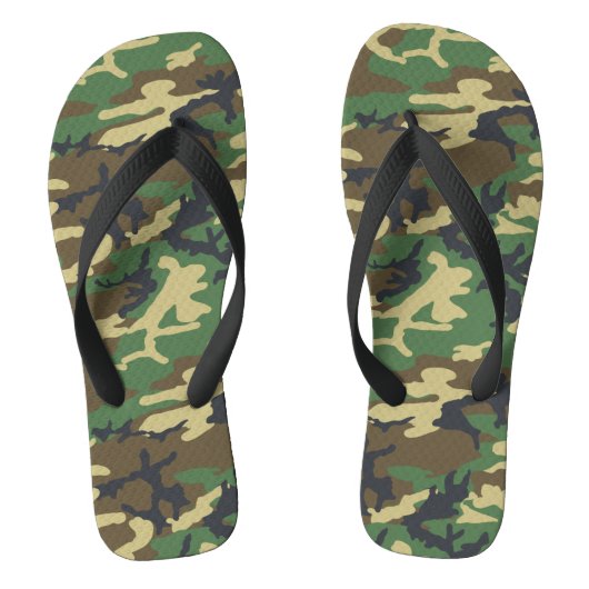 Camouflage teenslippers voor buitenliefhebbers en  (Voetbed)