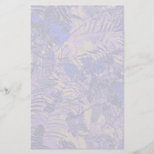 Camouflage tegen blauwe bloem briefpapier (Voorkant)