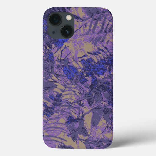 Camouflage tegen blauwe bloem Case-Mate iPhone case (Achterkant)