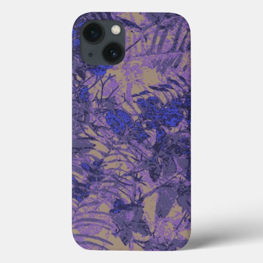 Camouflage tegen blauwe bloem Case-Mate iPhone case (Achterkant)