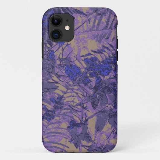 Camouflage tegen blauwe bloem Case-Mate iPhone case (Achterkant)