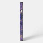 Camouflage tegen blauwe bloem iPhone hoesje (Linkerkant)