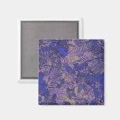 Camouflage tegen blauwe bloem magneet (Voorkant / Achterkant)