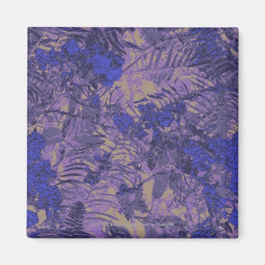 Camouflage tegen blauwe bloem magneet (Voorkant)