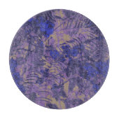 Camouflage tegen blauwe bloem snijplank (Voorkant)