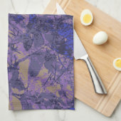 Camouflage tegen blauwe bloem theedoek (Quarter Fold)