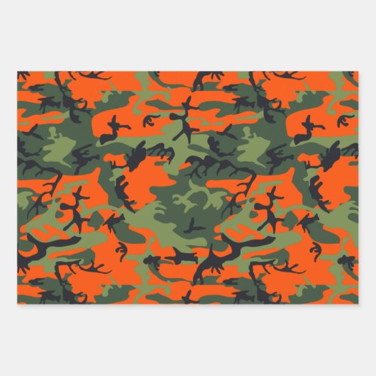 Camouflage terug naar school inpakpapier vel (Voorkant)