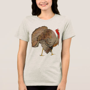 Camouflage Thanksgiving Turkije Tri-Blend Shirt