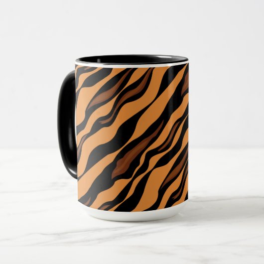 Camouflage Tiger Stripes Pattern Mok (Voorkant links)