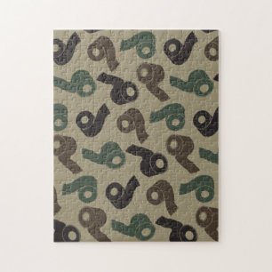 Camouflage toiletpapier bos camouflagepatroon legpuzzel
