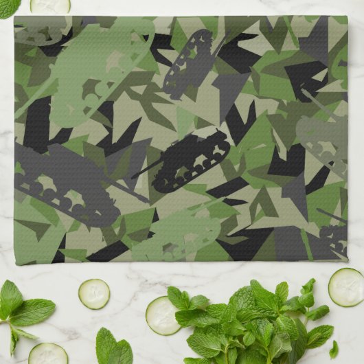 Camouflage Towel van het leger van de Tank Theedoek (Gevouwen)