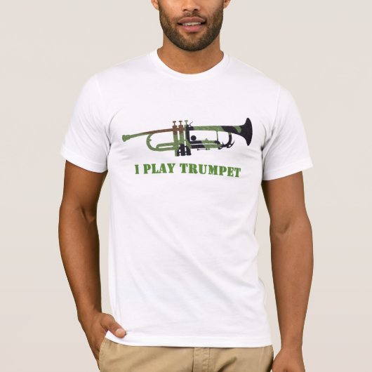 Camouflage trompet t-shirt (Voorkant)