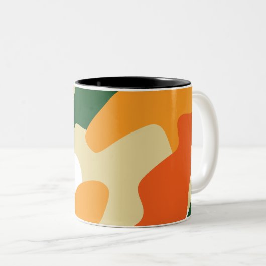 camouflage tweekleurige koffiemok (Voorkant rechts)