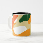 camouflage tweekleurige koffiemok (Voorkant links)