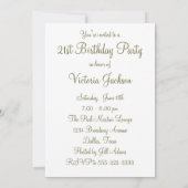 Camouflage uitnodiging voor 21e verjaardagsfeestje (Achterkant)