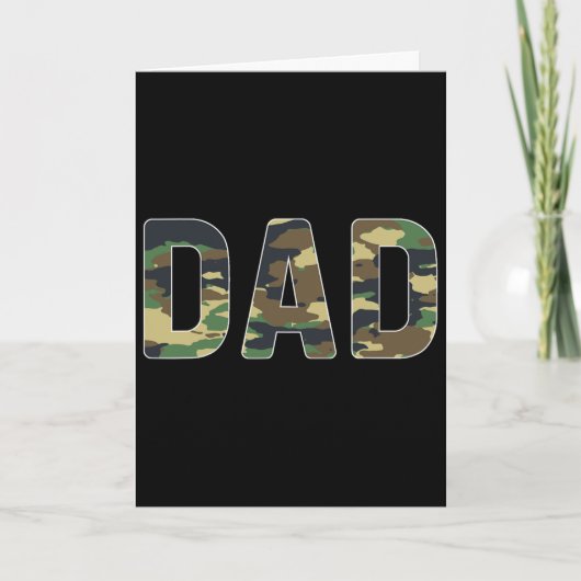 Camouflage Vader Vaderdag  Kaart (Voorkant)