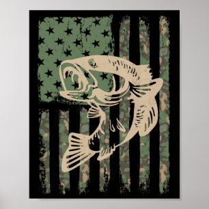 Camouflage Verenigde Staten Vlag Big Mouth B Gevis Poster