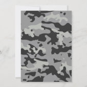 Camouflage verjaardag uitnodigen kaart (Achterkant)