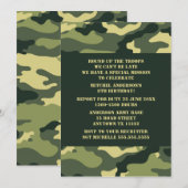 Camouflage Verjaardagsfeestje Uitnodigen - Realist Kaart (Voorkant / Achterkant)