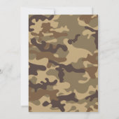 Camouflage Verjaardagsuitnodiging - Persoonlijk Kaart (Achterkant)