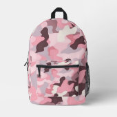 Camouflage & Vertrouwen: Pink Edition Bedrukte Rugzak (Voorkant)