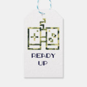 Camouflage Video Game Controller klaar voor gamer Cadeaulabel (Achterkant)