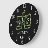 Camouflage Video Game Controller klaar voor gamer Grote Klok (Hoek)