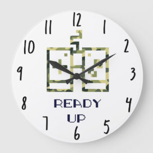 Camouflage Video Game Controller klaar voor gamer Grote Klok