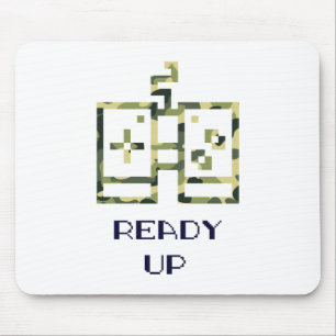 Camouflage Video Game Controller klaar voor gamer Muismat