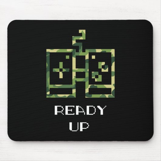 Camouflage Video Game Controller klaar voor gamer Muismat (Voorkant)