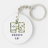 Camouflage Video Game Controller klaar voor gamer Sleutelhanger (Achterkant)