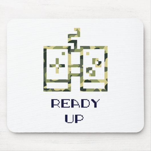 Camouflage Videogamecontroller Klaar Staan Gamer Muismat (Voorkant)