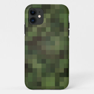 camouflage vierkant groen Case-Mate iPhone case