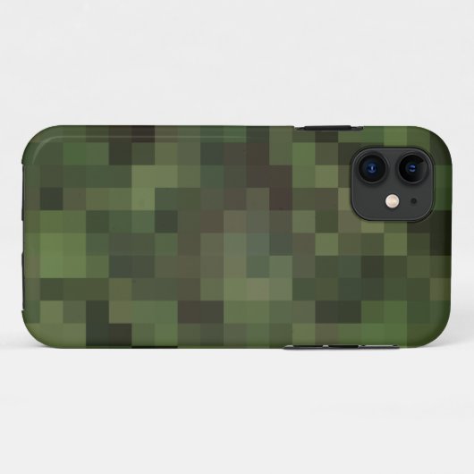 camouflage vierkant groen Case-Mate iPhone case (Achterkant (horizontaal))