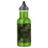 camouflage vierkant groen waterfles (Links)