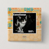 Camouflage Vierkante Button 5,1 Cm (Voorkant)