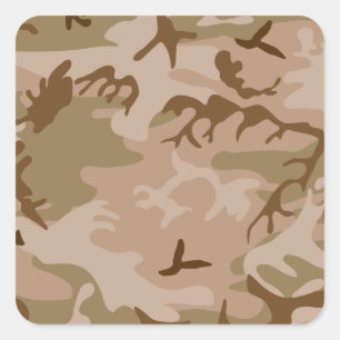 Camouflage Vierkante Sticker