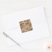Camouflage Vierkante Sticker (Envelop)