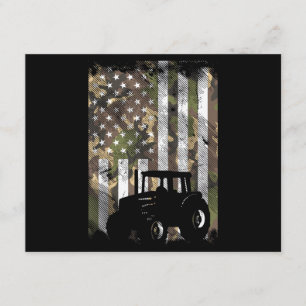 Camouflage Vlag Tractor Vintage Boerderij Truck Pa Informatiekaartje