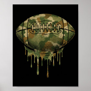 Camouflage Voetbal Ijs Drip Camo Druppelend Poster