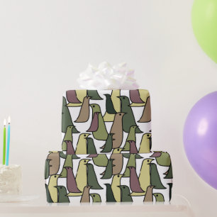 Camouflage vogels cadeaupapier