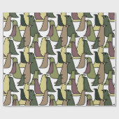 Camouflage vogels cadeaupapier (Vlak)