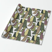 Camouflage vogels cadeaupapier (Uitgerold)