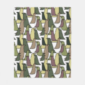 Camouflage vogels fleece deken (Voorkant)