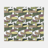 Camouflage vogels fleece deken (Voorkant (Horizontaal))