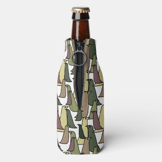 Camouflage vogels flesjeskoeler (Fles Achterkant)