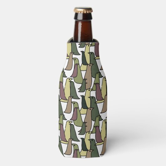 Camouflage vogels flesjeskoeler (Fles Voorkant)