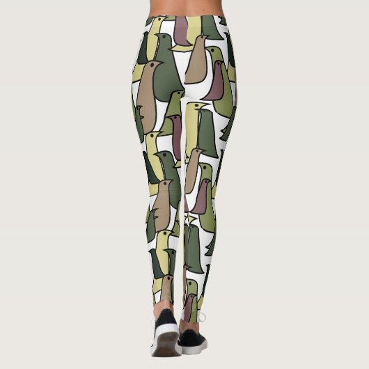 Camouflage vogels leggings (Achterkant)