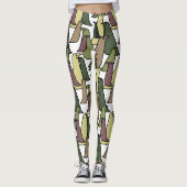 Camouflage vogels leggings (Voorkant)