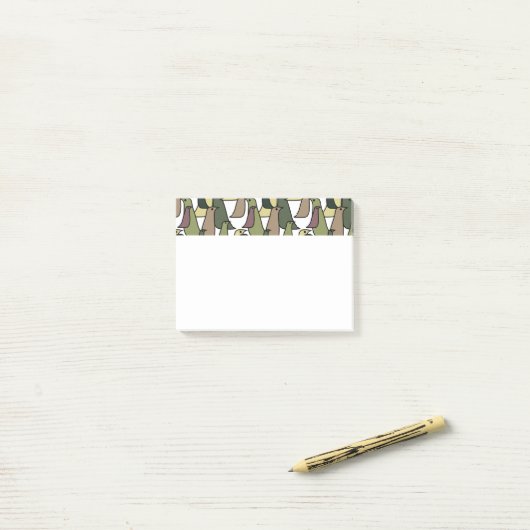 Camouflage vogels post-it® notes (Op bureau)